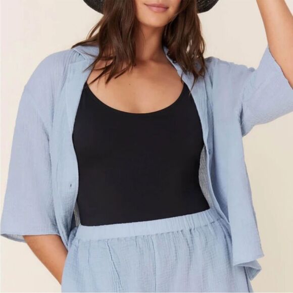 NWT Andie The Margarita Button-Up Shirt in Mist Size XXL - Picture 9 of 9